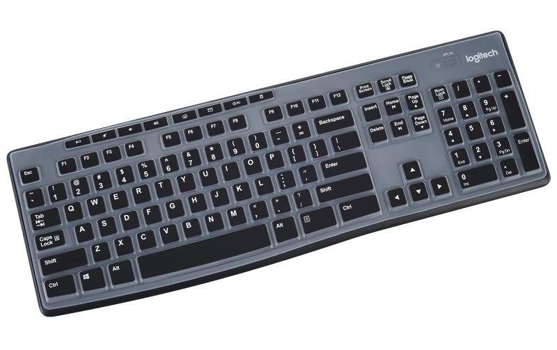LEZE Keyboard Cover for Logitech MK295 MK270 K270 Keyboard, Logitech MK370 MK270 K270 Keyboard Skin Protector - Black - Image 1